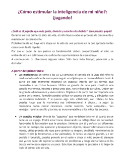 &iquest;C&oacute;mo estimular la inteligencia de mi ni&ntilde;o?: &iexcl;jugando! - EBR