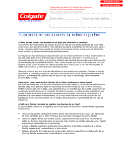 Oral Health Education &iquest;C&oacute;mo puedo cuidar los dientes de mi hijo