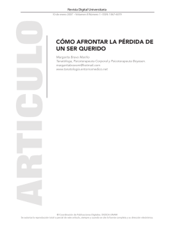 C&Oacute;MO AFRONTAR LA P&Eacute;RDIDA DE UN SER QUERIDO