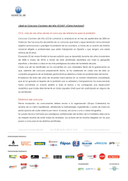 &iquest;Qu&eacute; es Concurso Cocinero del A&ntilde;o (CCA)? &iquest;C&oacute;mo funciona