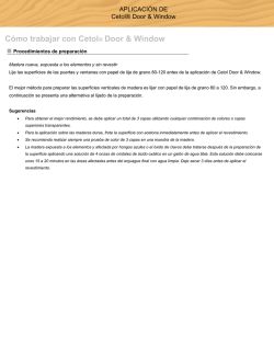 C&oacute;mo trabajar con Cetol&reg; Door & Window