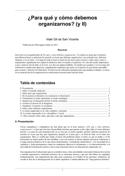 &iquest;Para qu&eacute; y c&oacute;mo debemos organizarnos? (y II) - Matxingunea