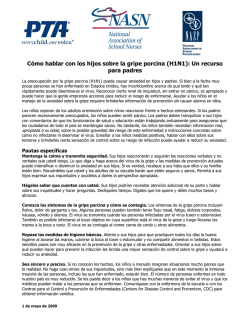 C&oacute;mo hablar con los hijos sobre la gripe porcina (H1N1): Un