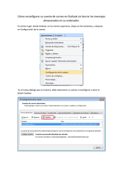 C&oacute;mo reconfigurar su cuenta de correo en Outlook sin - Wetoo