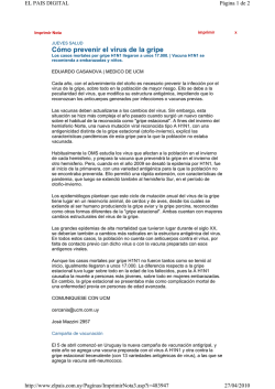 C&oacute;mo prevenir el virus de la gripe