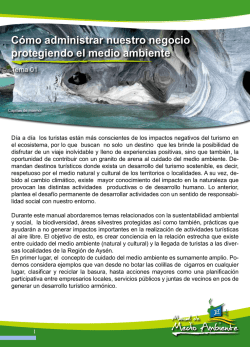 C&oacute;mo administrar nuestro negocio protegiendo el medio ambiente