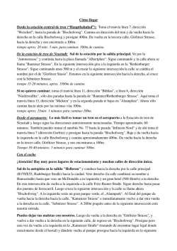 C&oacute;mo llegar Desde la estaci&oacute;n central de tren (&ldquo;Hauptbahnhof