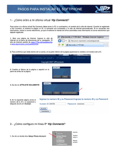 1.- &iquest;C&oacute;mo entro a mi oficina virtual Vip Connectz? 2.- &iquest;C&oacute;mo