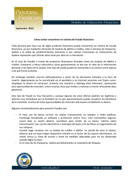 C&oacute;mo evitar convertirse en victima de fraude financiero Toda