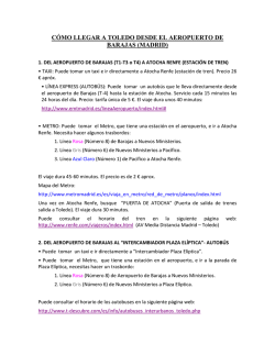 C&Oacute;MO LLEGAR A TOLEDO DESDE EL AEROPUERTO DE