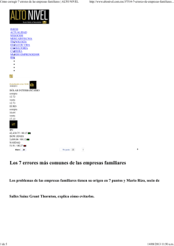 C&oacute;mo corregir 7 errores de las empresas familiares - Grant Thornton