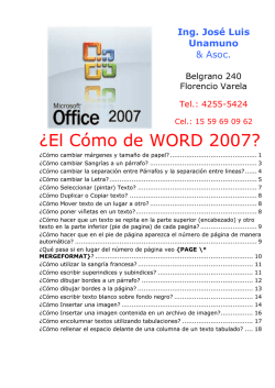 &iquest;El C&oacute;mo de WORD 2007? - unamuno.com.ar