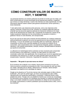 C&Oacute;MO CONSTRUIR VALOR DE MARCA HOY, Y - easyFairs