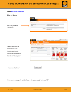 C&oacute;mo TRANSFERIR a tu cuenta UMVA en Senegal?