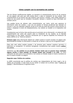 C&oacute;mo cumplir con la normativa de cookies