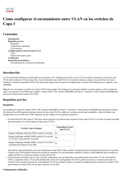 C&oacute;mo configurar el enrutamiento entre VLAN en los - Cisco