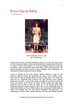 C&oacute;mo Babaji salv&oacute; mi vida - Kriya Yoga de Babaji