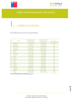 C&Oacute;MO HACER NEGOCIOS CON SUECIA - ProChile
