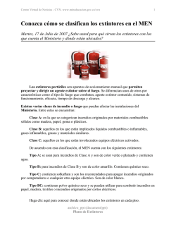 Conozca c&oacute;mo se clasifican los extintores en el MEN