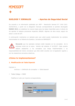 SUELDOS Y JORNALES - Aportes de Seguridad Social &iquest;C&oacute;mo lo