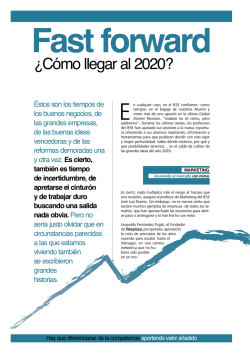&iquest;C&oacute;mo llegar al 2020?