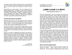 &iquest;C&Oacute;MO LLEGAR A LA META LLEGAR A LA META? - CCI Heredia