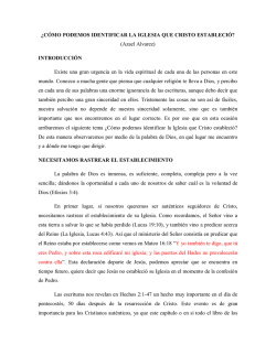 &iquest;C&Oacute;MO PODEMOS IDENTIFICAR LA IGLESIA - Iglesia de Cristo