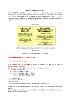 TABLET 8&rdquo; HD&rdquo; C&Oacute;MO RESERVAR TU &ldquo;TABLET 8&rdquo; HD&rdquo; POR