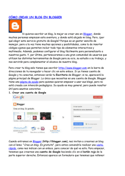 C&Oacute;MO CREAR UN BLOG EN BLOGGER