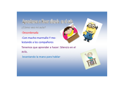 &iquest;C&oacute;mo veo mi aula? -Desordenada -Con mucho murmullo Y mo