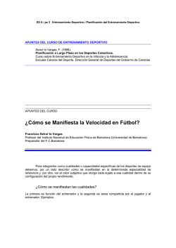 &iquest;C&oacute;mo se Manifiesta la Velocidad en F&uacute;tbol? - Motricidad Humana