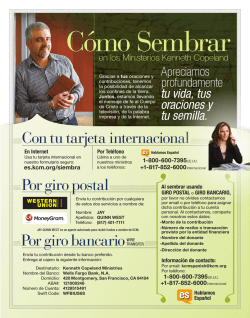 C&oacute;mo Sembrar - Ministerios Kenneth Copeland - Blog