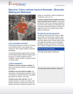 Ejercicio: C&oacute;mo caminar hacia el bienestar - CardioSmart