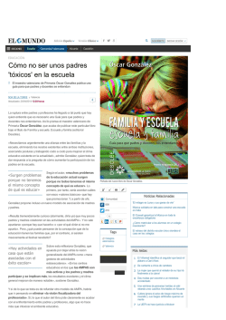 C&oacute;mo no ser unos padres 't&oacute;xicos' en la escuela | Comunidad