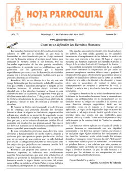 C&oacute;mo no se defienden los Derechos Humanos - iglesia nuestra