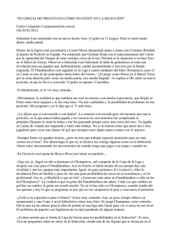 &ldquo;EN GRECIA ME PREGUNTAN C&Oacute;MO NO ESTOY - ABCD On Line