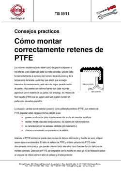 C&oacute;mo montar correctamente retenes de PTFE - Elring