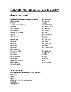 Cap&iacute;tulo 7A: &iquest;C&oacute;mo se hace la paella?