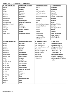 &iquest;C&oacute;mo voy a&hellip;? Espa&ntilde;ol 2 &ndash; UNIDAD 5