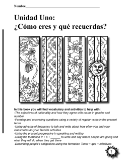 Unidad Uno: &iquest;C&oacute;mo eres y qu&eacute; recuerdas?