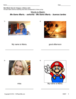 Words to Match: &iquest;C&oacute;mo te va? - &iquest;Qu&eacute; cuentas - 123TeachMe