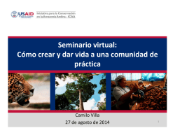 Seminario virtual: C&oacute;mo crear y dar vida a una comunidad de pr&aacute;ctica