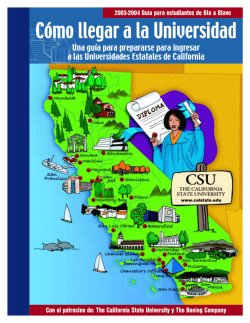 C&oacute;mo llegar a la Universidad - California State University