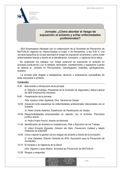 Jornada: &iquest;C&oacute;mo abordar el riesgo de exposici&oacute;n al amianto y evitar