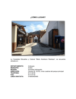 &iquest;C&Oacute;MO LLEGAR? - Andes