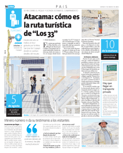 Atacama: c&oacute;mo es la ruta tur&iacute;stica de &ldquo;Los 33&rdquo; - Papel Digital