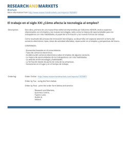 El trabajo en el siglo XXI &iquest;C&oacute;mo afecta la tecnolog&iacute;a al empleo?