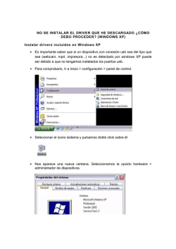 &iquest;C&oacute;mo Instalar Drivers y Controladores en Windows XP?