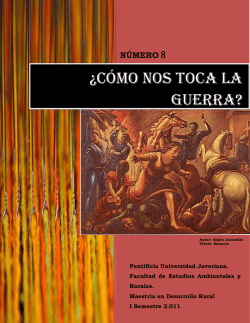 &iquest;C&oacute;mo nos toca la guerra? - Problemas Rurales
