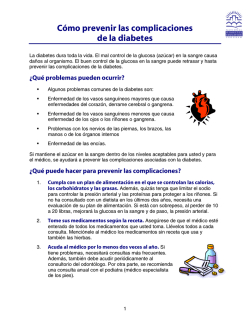 C&oacute;mo prevenir las complicaciones de la diabetes - Diabetes at Work